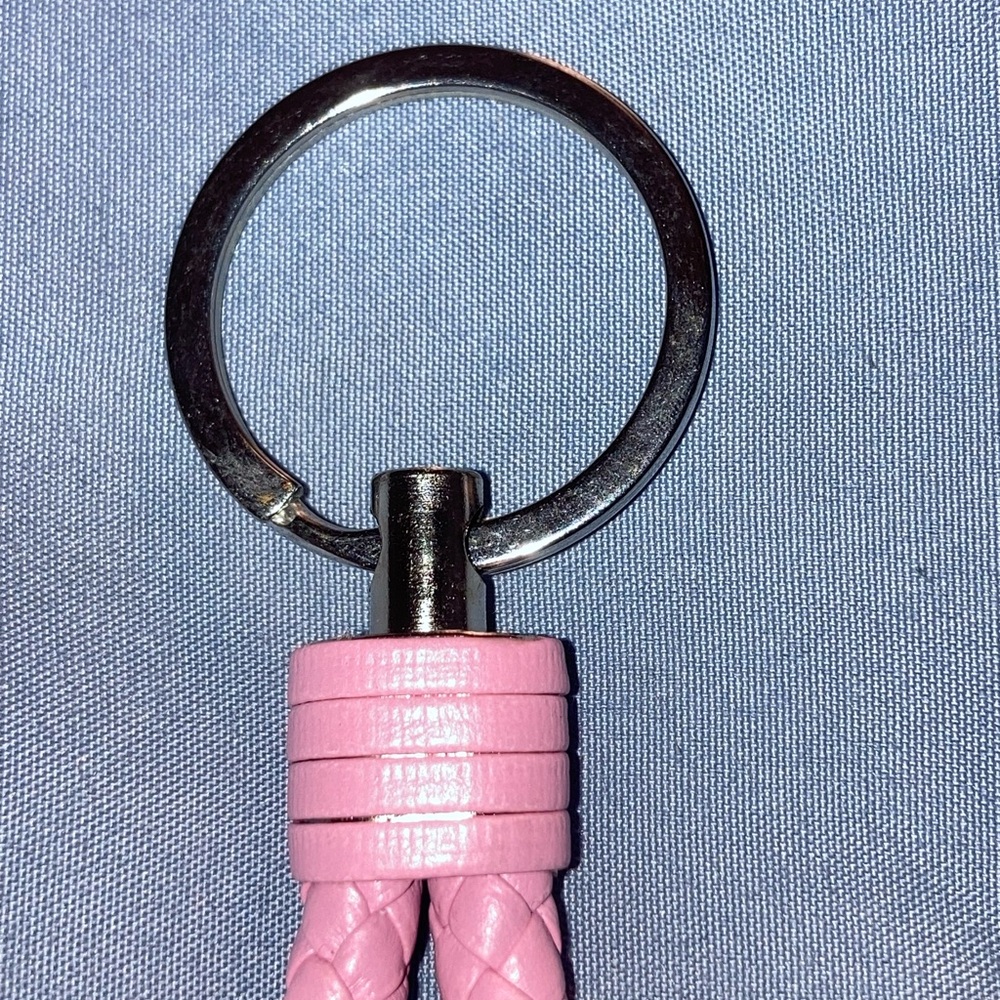 Pink Braided Loop Keychain with Pendant - Women Accessories - Picture 3 of 4